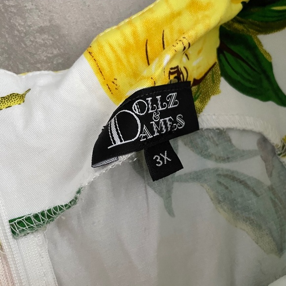 Vintage Inspired Lemon Print Dress - Picture 3 of 9